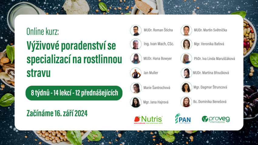 Odborný kurz: Výživové poradenství se specializací na rostlinnou stravu