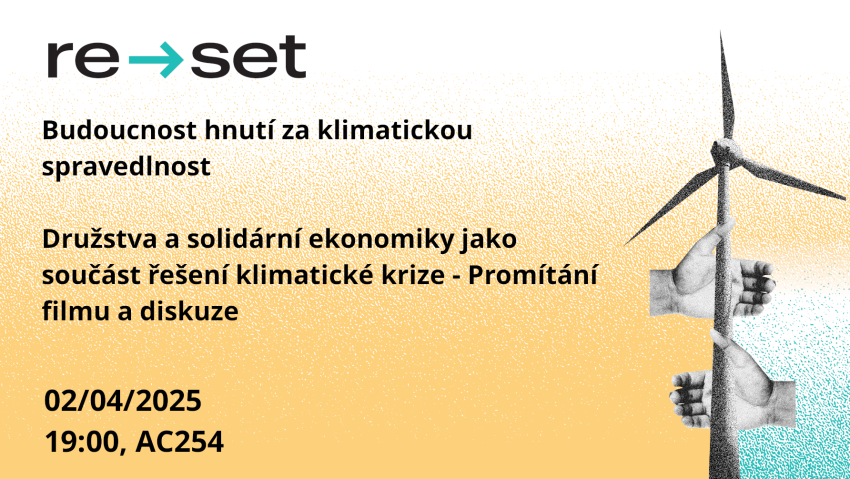 Družstva a solidární ekonomiky jako součást řešení klimatické krize - film a diskuze