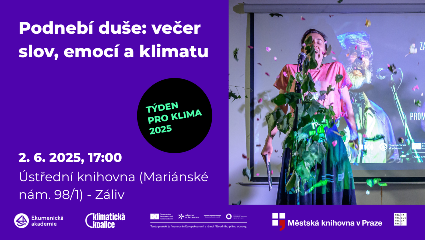 Podnebí duše: večer slov, emocí a klimatu