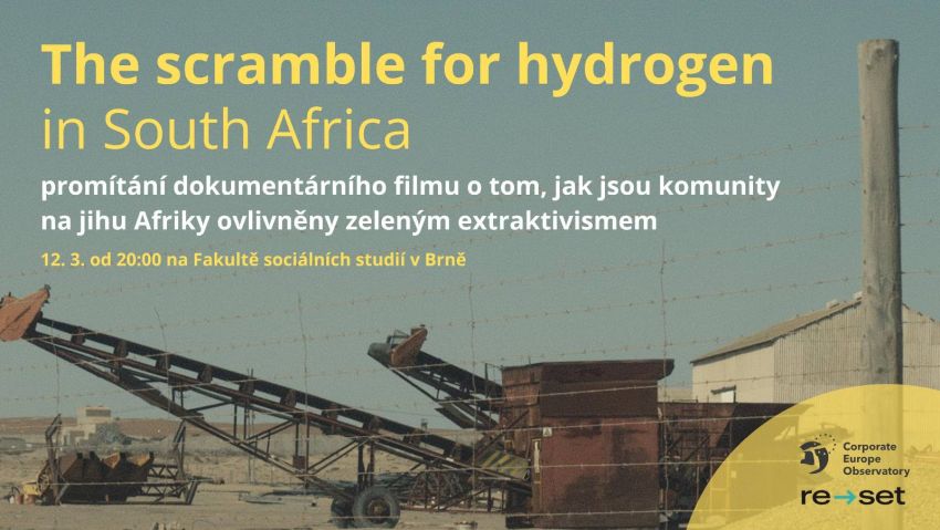 Zelený vodík, špinavé důsledky - promítání filmu The Scramble for Hydrogen in South Africa s diskuzí
