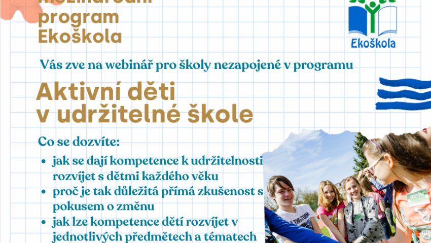 Webinář Aktivní děti v udržitelné škole