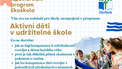 Webinář Aktivní děti v udržitelné škole